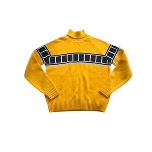 Vintage 70s Yamaha Molly Design Motocross Knit Sweater Mens S/M (Tag 18) 20x24